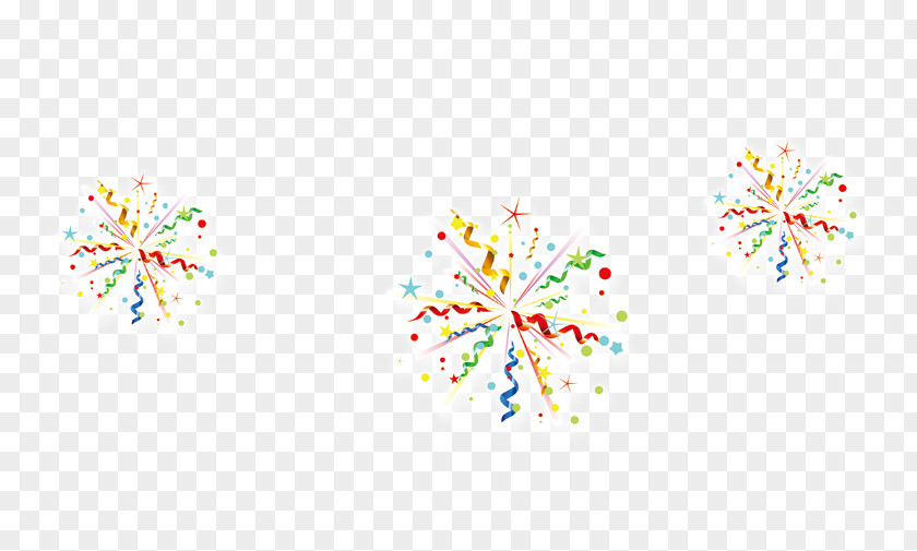 Colorful Fresh Fireworks Effect Elements Graphic Design Pattern PNG