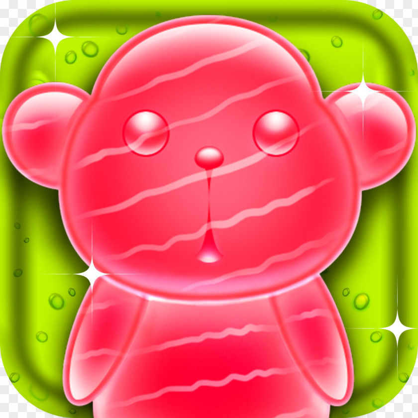 Strawberry Gummi Candy Cartoon Desktop Wallpaper PNG