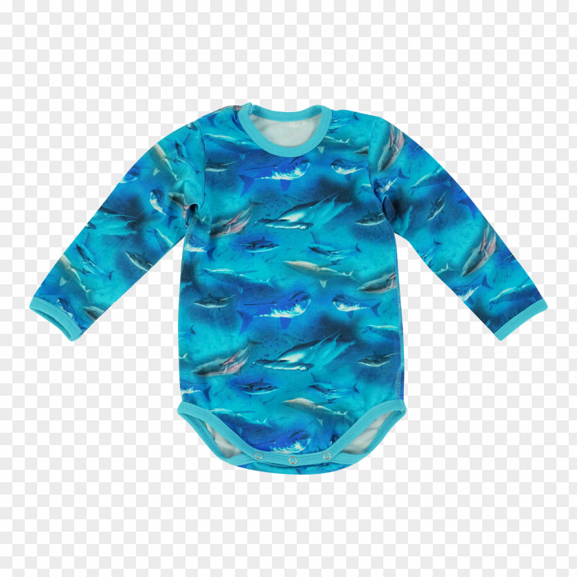 BABY SHARK Turquoise T-shirt Aqua Electric Blue PNG