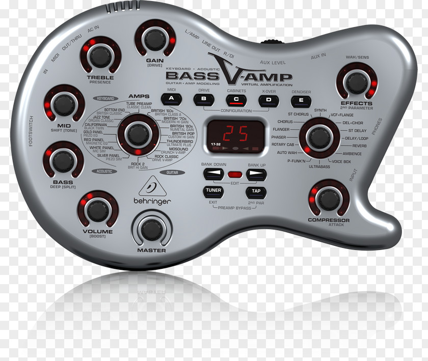 Bass Guitar Amplifier Effects Processors & Pedals BEHRINGER V-Amp 3 PNG