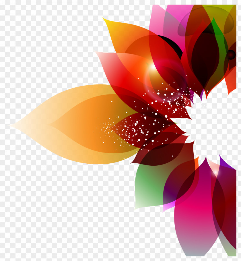 Colorful Background Floral Vector Color Flower Abstract Art Design PNG