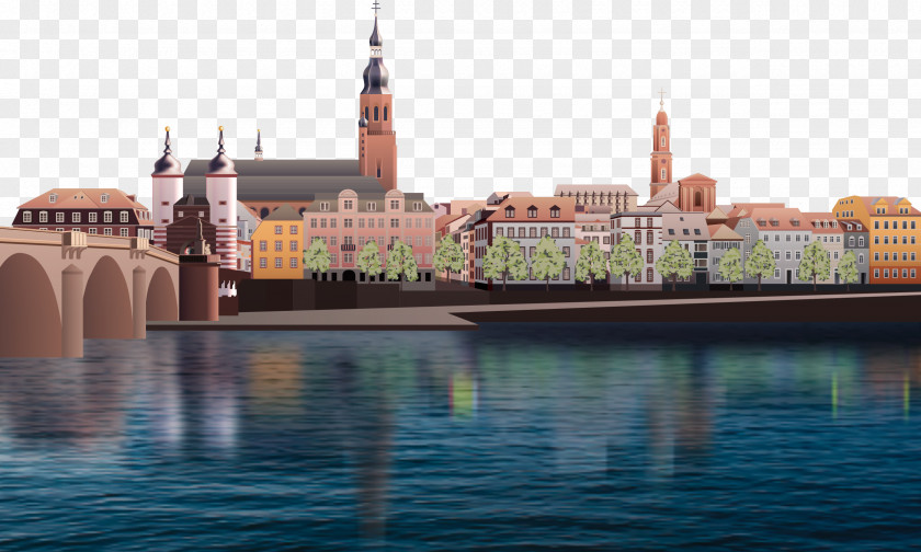 European Town Border Texture Riga Drawing PNG