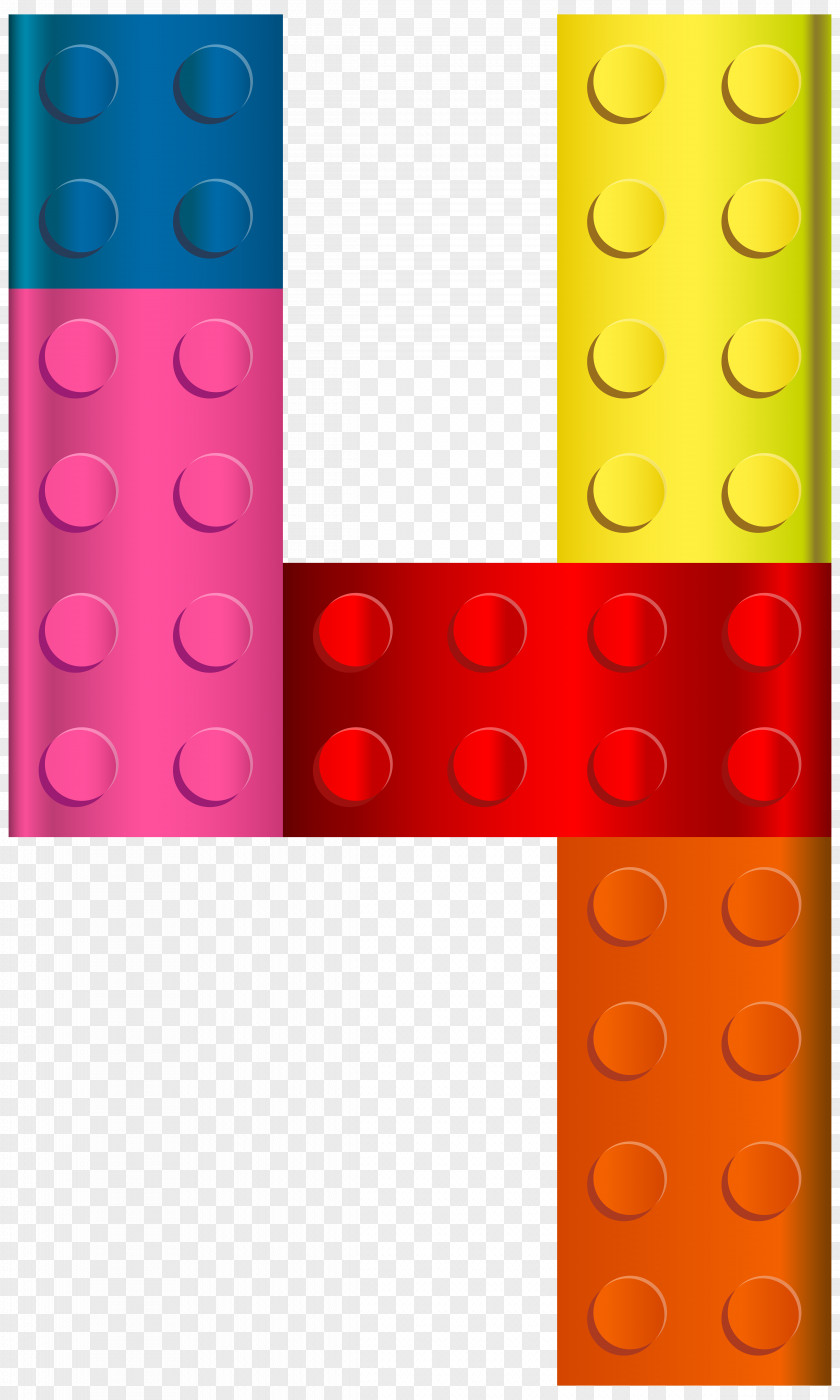 Lego Number Four Transparent Clip Art Image LEGO PNG
