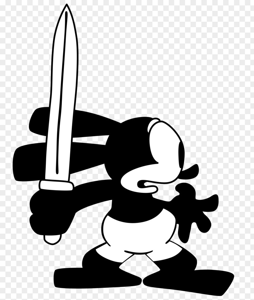 Oswald The Lucky Rabbit Black And White Monochrome Photography Silhouette PNG