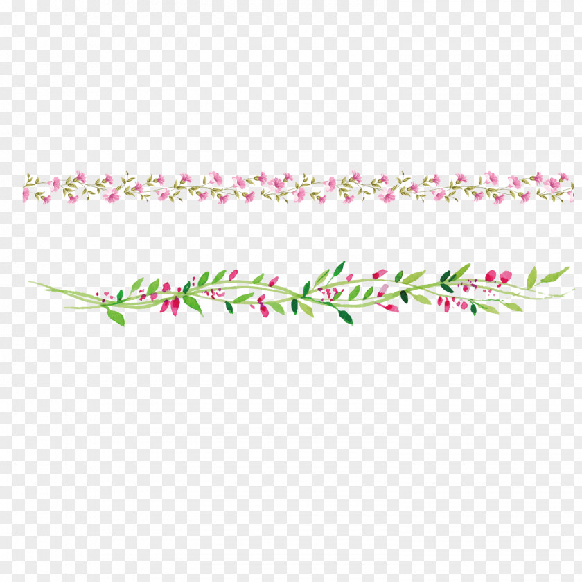 Vector Patterns Decorative Edge Shading Watercolor Painting Flower PNG