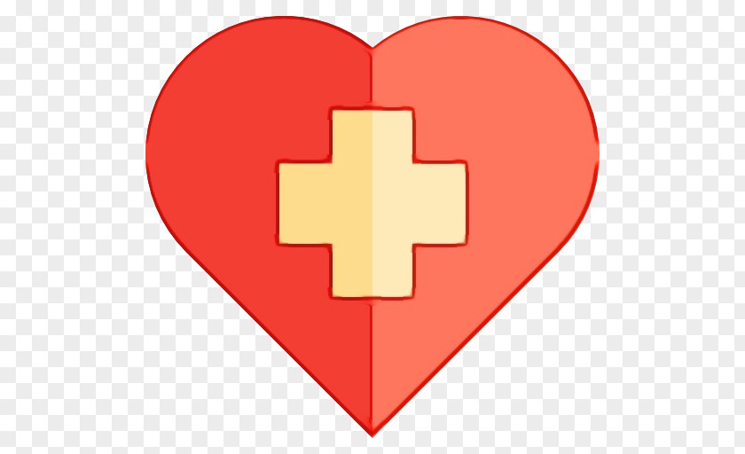 Cross Love Red Heart Symbol Line Clip Art PNG