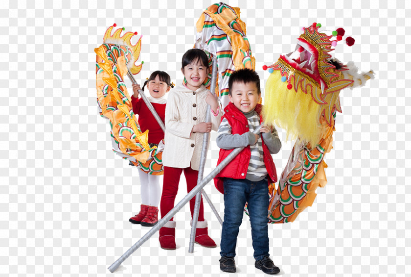 Dragon Child Chinese New Year Dance Stock Photography PNG
