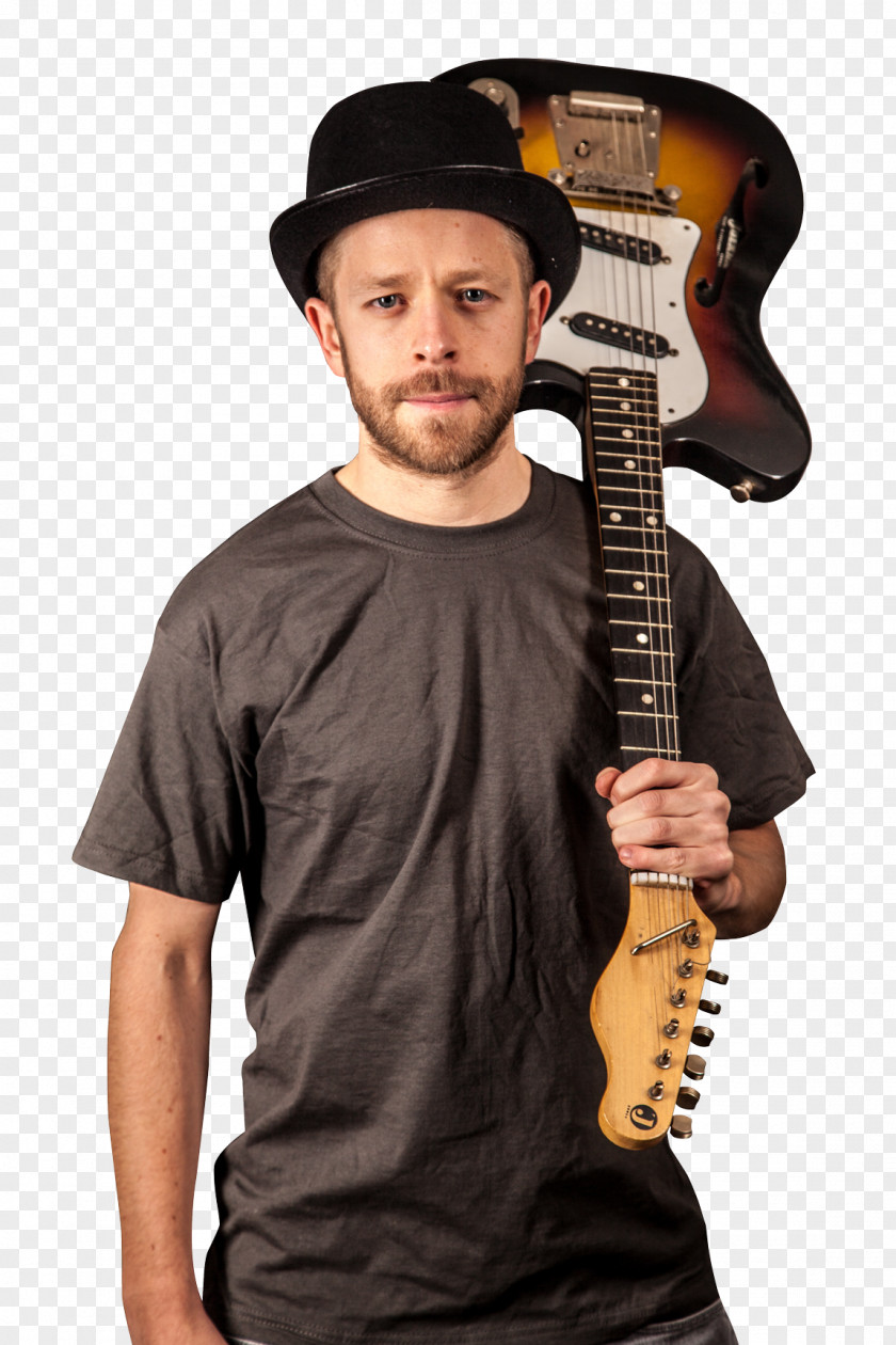 Guitarist Stand And Holds A Guitar Electric PNG