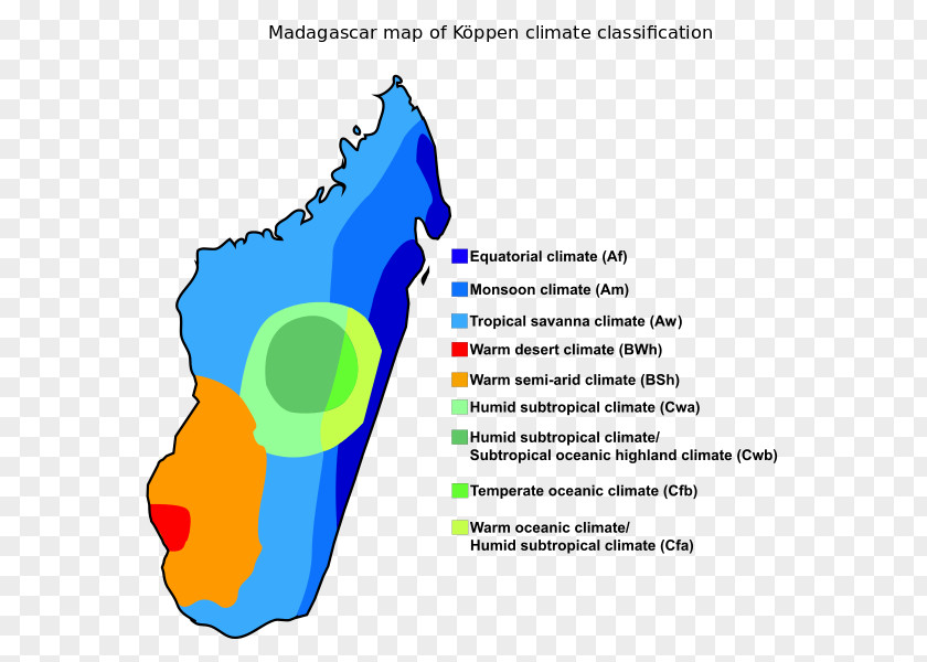 Köppen Climate Classification Madagascar Map PNG