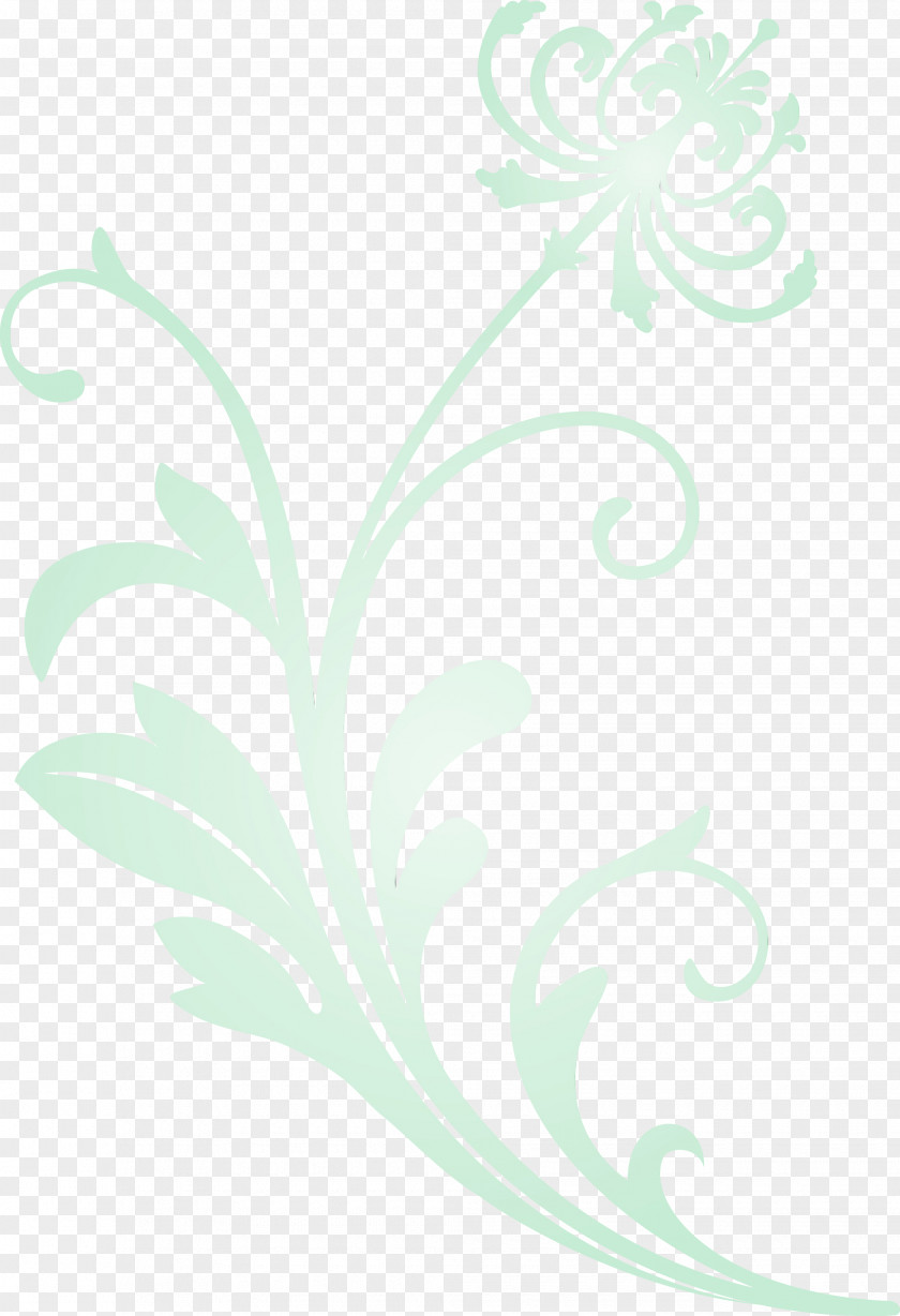 Leaf Aqua Plant Ornament Pattern PNG