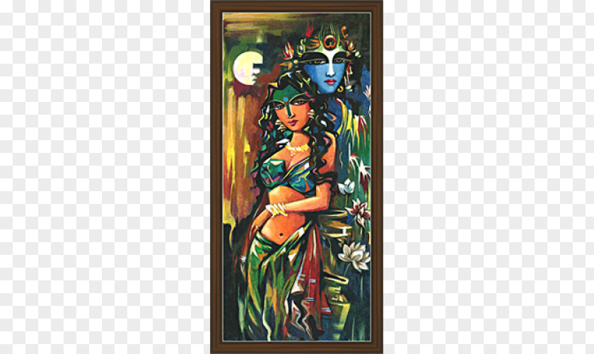 Radha Krishna Painting Art PNG