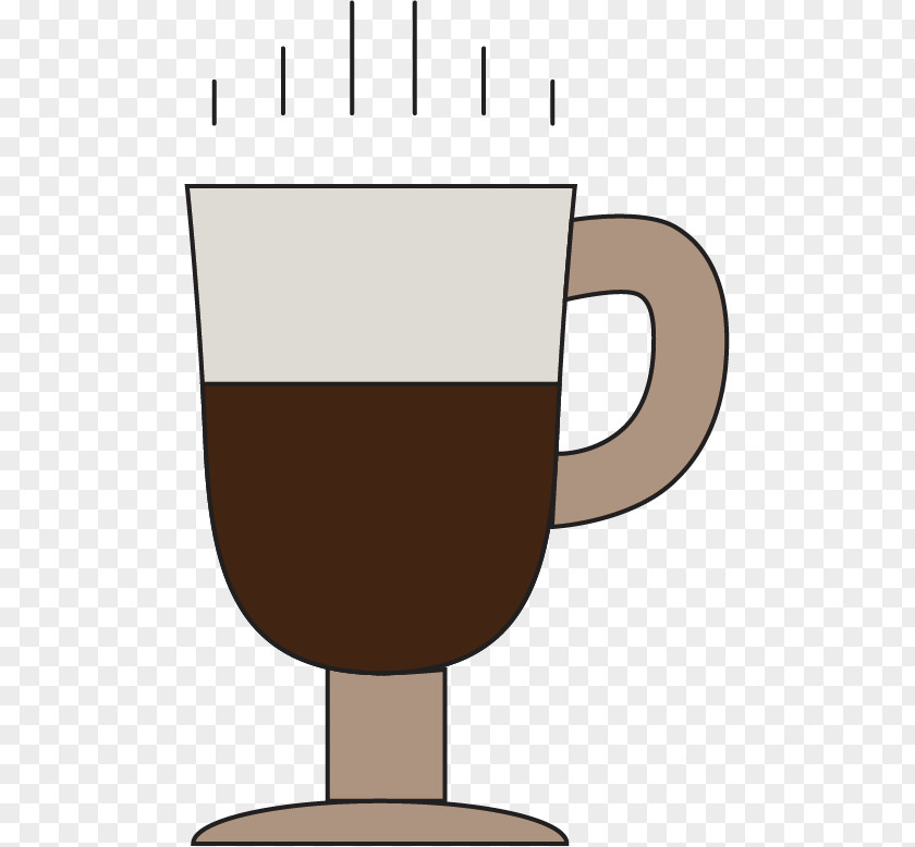 Vector Coffee Goblet Flat Cafe Wine Glass PNG