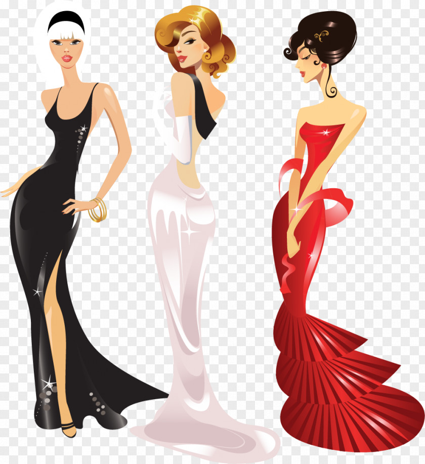 Vector Painted Evening Dress Glamour Free Content Royalty-free Clip Art PNG