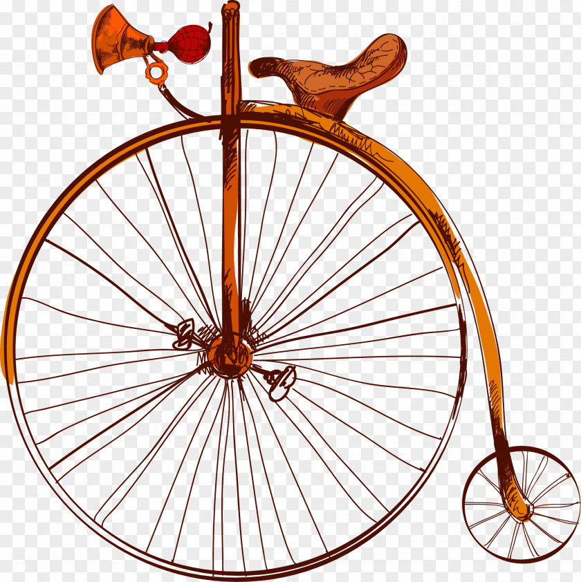 Vintage Bicycle Wheel Tire Road PNG