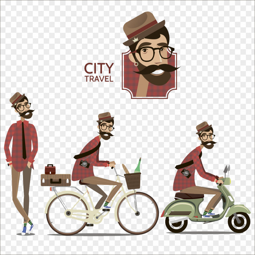 Cycling Men Illustration Royalty-free Photography PNG