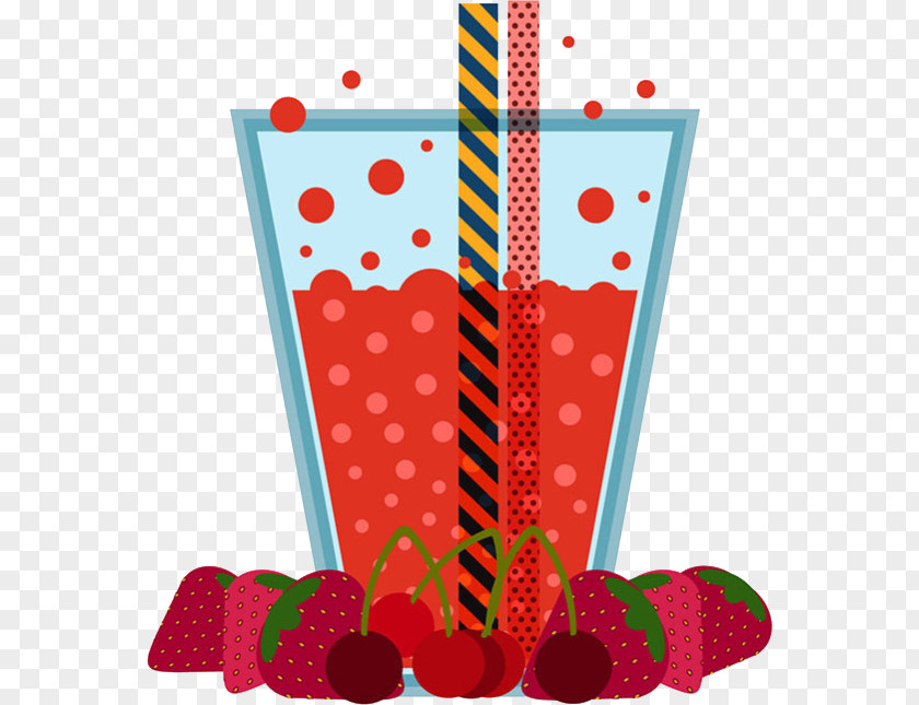 Hand-painted Juice Bloody Mary Strawberry Fruit Drink PNG