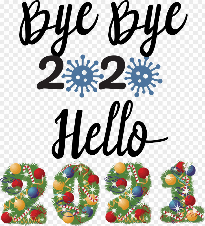 Hello 2021 New Year PNG