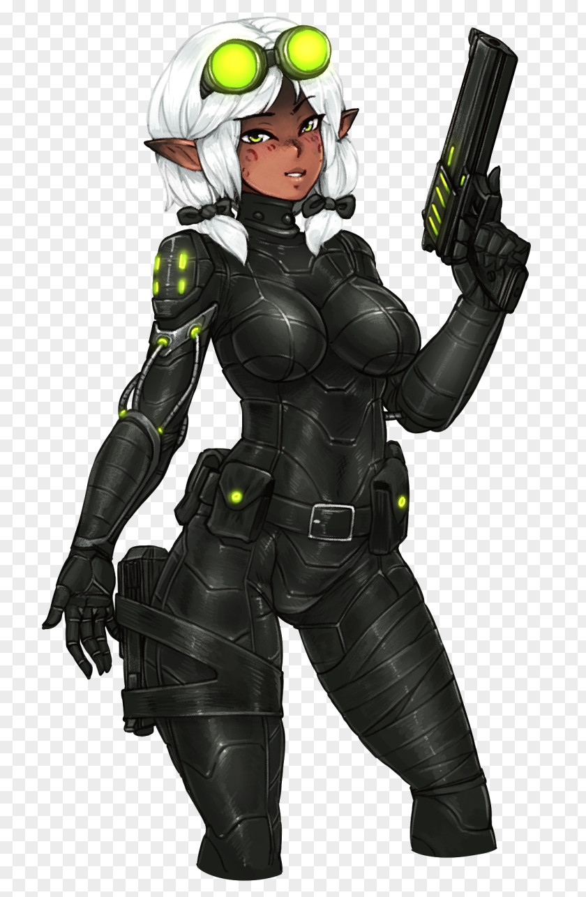 Sequin Bodysuit Mercenary Figurine Character Fiction PNG
