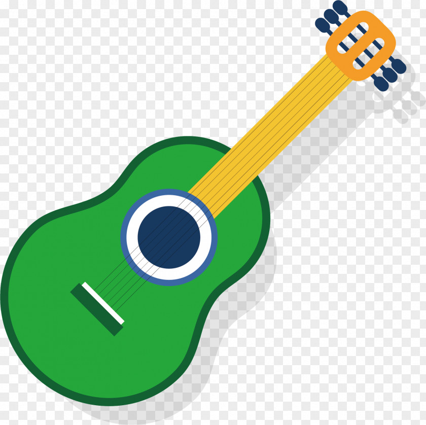 Vector Green Guitar Ukulele Clip Art PNG