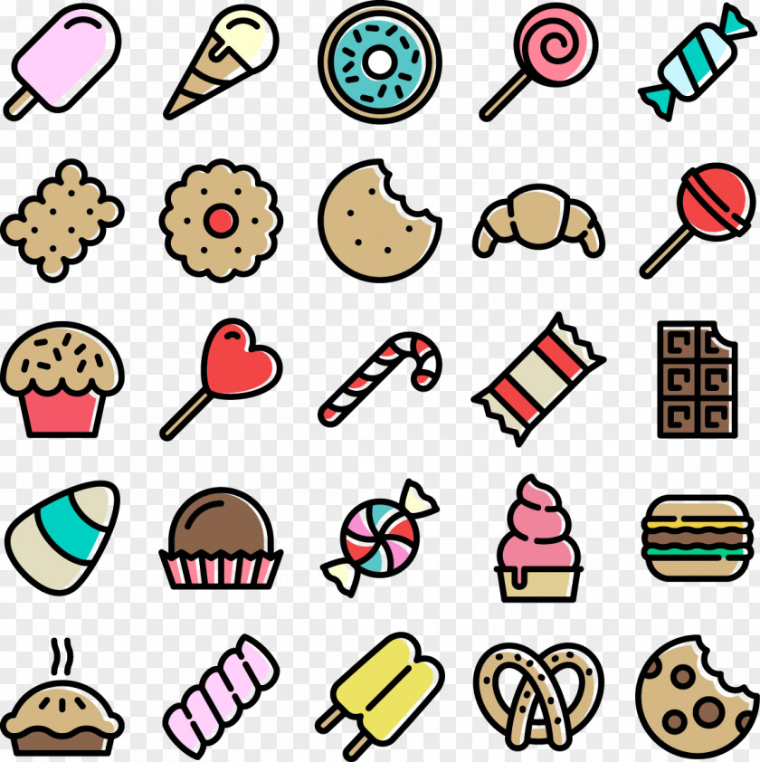 20 Models Exquisite Sweets Icon Vector Material Lollipop Candy PNG