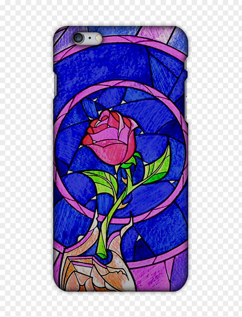 Beauty And Beast7777777 Window Beast Stained Glass Belle PNG