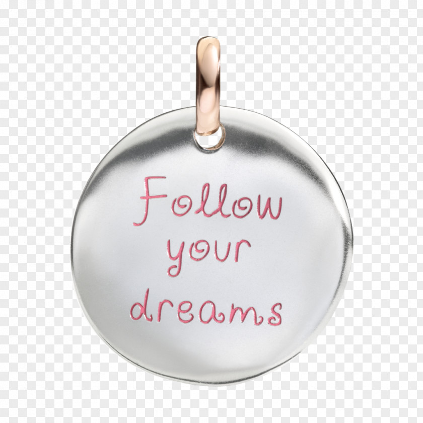 Follow Your Dreams Christmas Ornament Silver Gold Money PNG