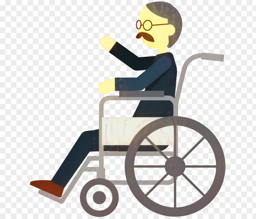 Wheelchair Racing Motorized Man Cartoon PNG