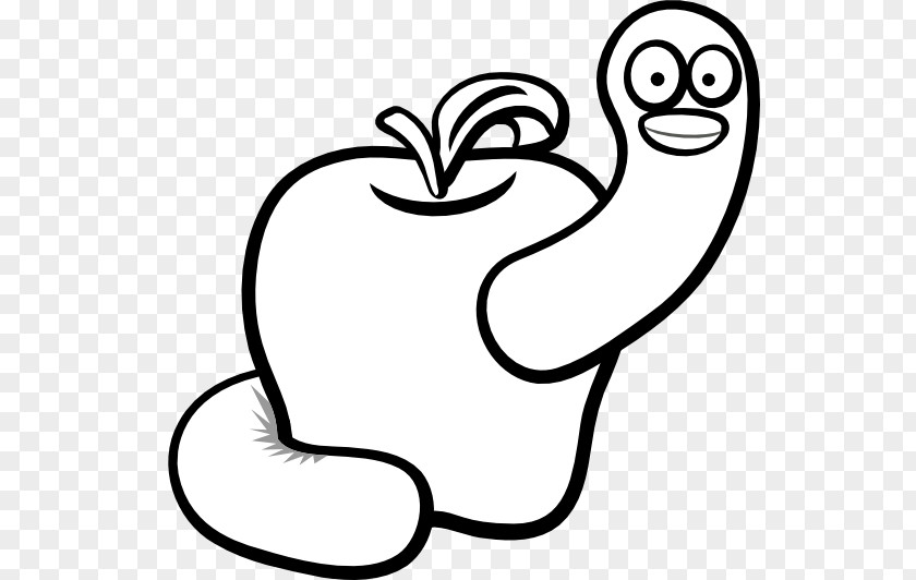 Black And White Line Art Worm Coloring Book Drawing Child PNG