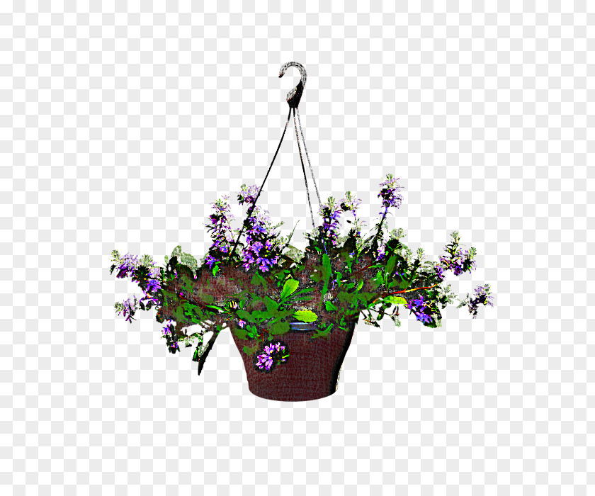 Cut Flowers Flowerpot Purple Flower PNG