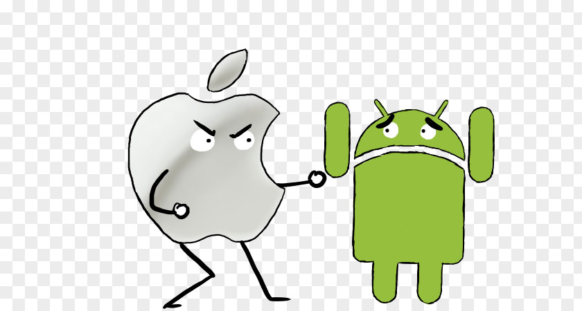 Android Vs Apple Droid And IPhone PNG