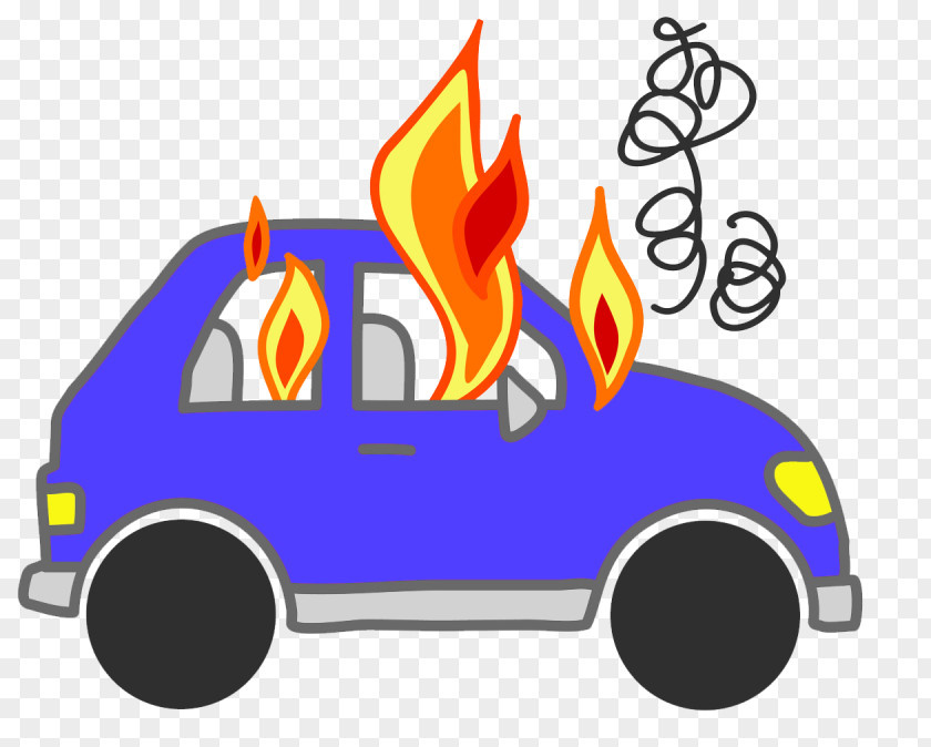 Blue Fire Car Vehicle Clip Art PNG