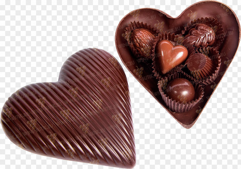 Praline Chocolate Truffle Heart PNG