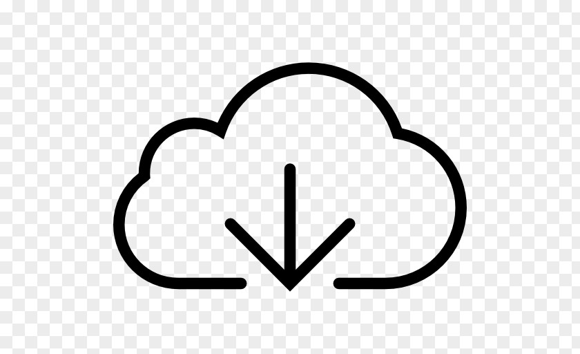 Cloud Computing Download Arrow PNG