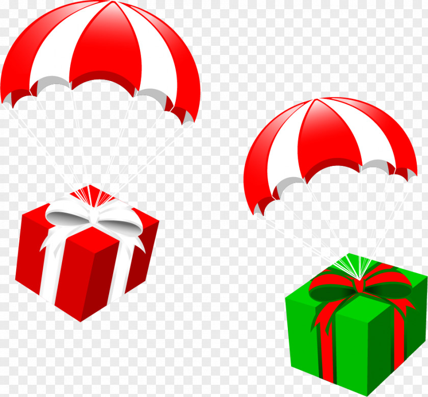 Parachute Gift Box Clip Art PNG