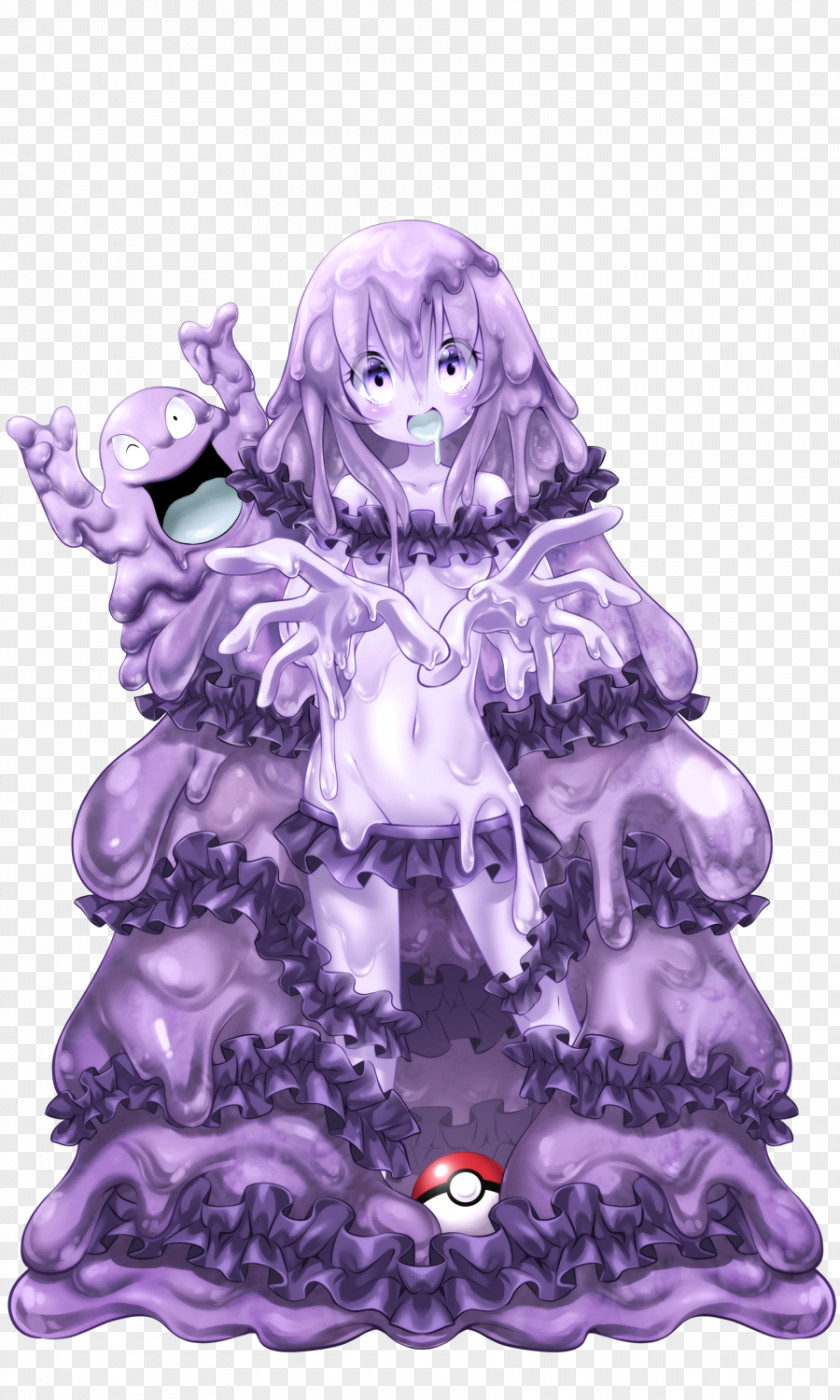 Slime Violet Lilac Cartoon Figurine PNG