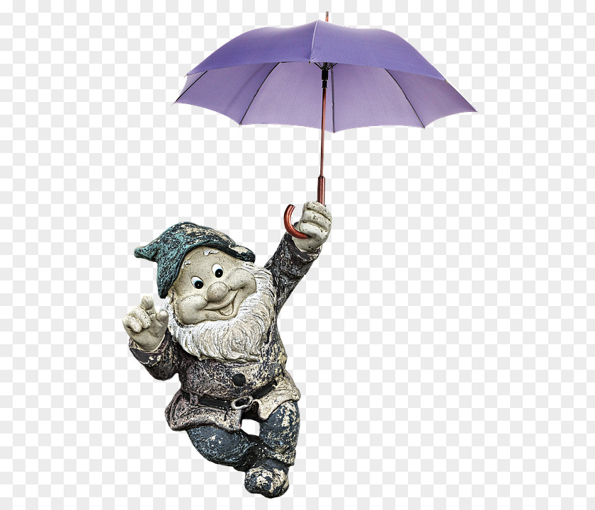 Umbrella Garden Gnome Dwarf Clip Art Image PNG