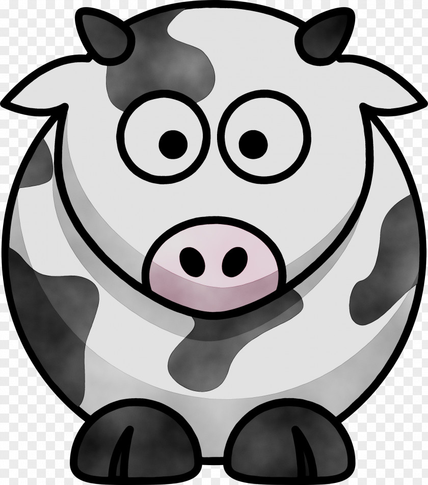 White Park Cattle Clip Art Cartoon Drawing Image PNG