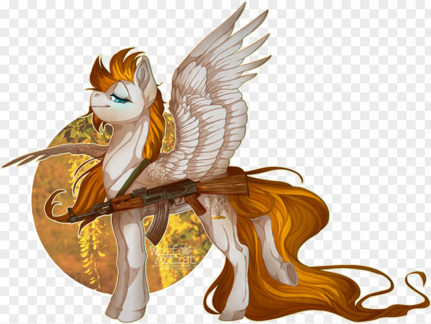 Gold Rain Pony Pegasus Horse Cartoon PNG
