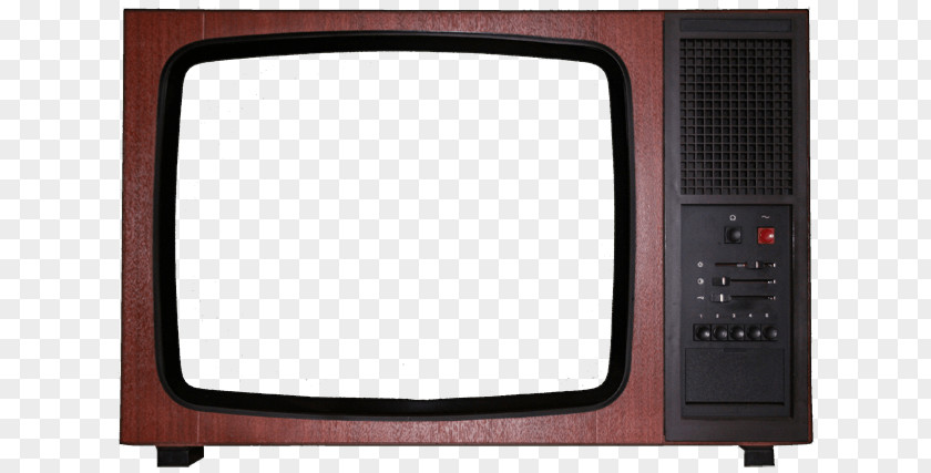 Old Brown Tv Set PNG Set, brown black TV frame clipart PNG