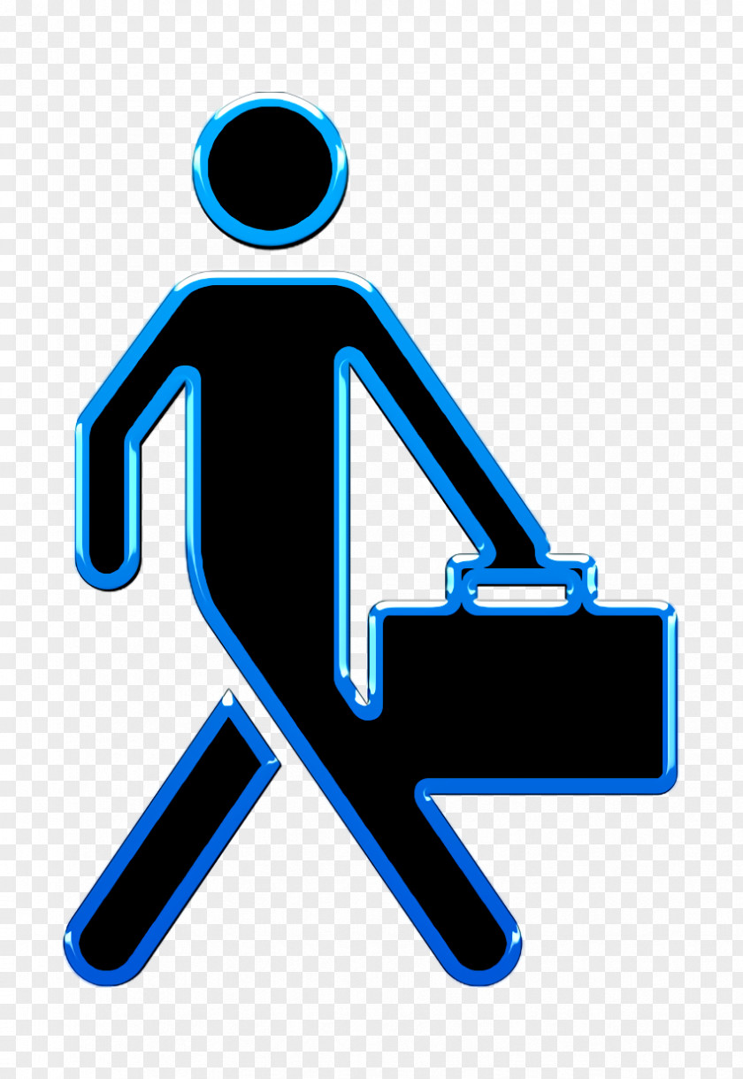 Business Man Walking With Suitcase Icon Businessman People PNG
