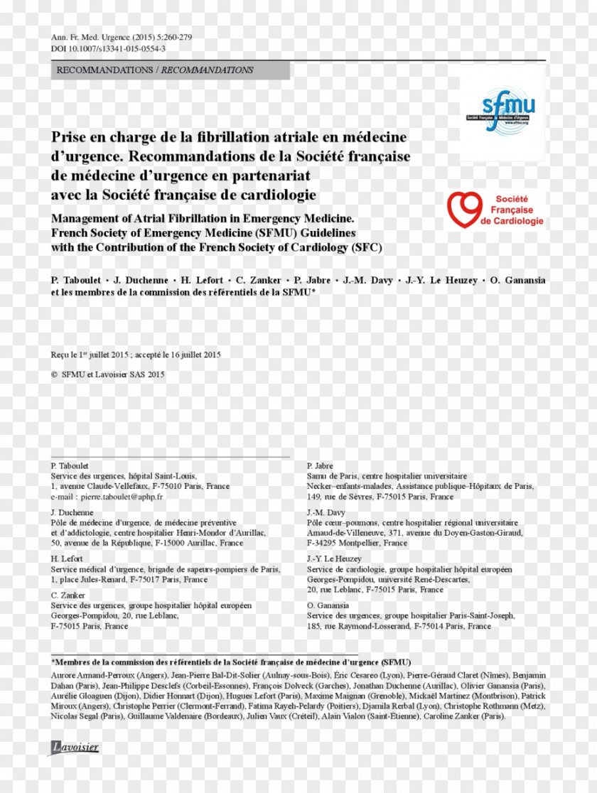 First Page Document Management Of Atrial Fibrillation Atrium Ectopic Pacemaker PNG