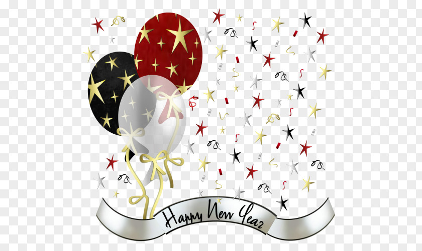 Happy New Year Christmas Graphic Design PNG
