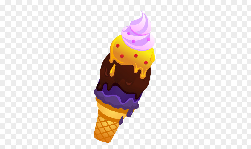 Ice Cream Cone Sundae Flavor PNG