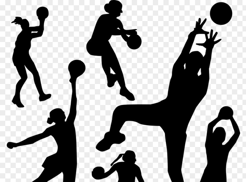 Netball Silhouette Sport Clip Art PNG