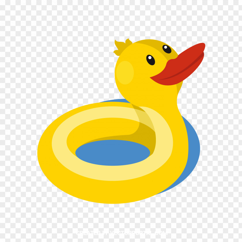 Vector Small Yellow Duck Clip Art PNG