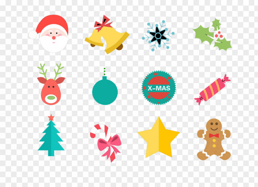 Christmas Pattern Flat Material Wish Birthday Greeting Illustration PNG