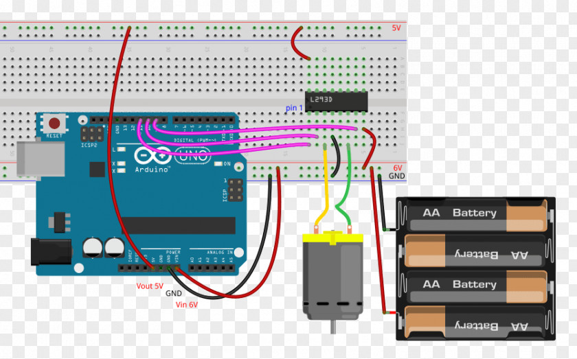 DC Motor Arduino Wiring Microcontroller Processing Raspberry Pi PNG