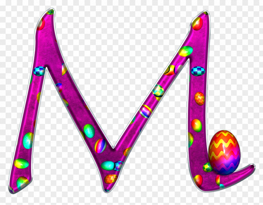 Glitter Alphabet M Letter PNG