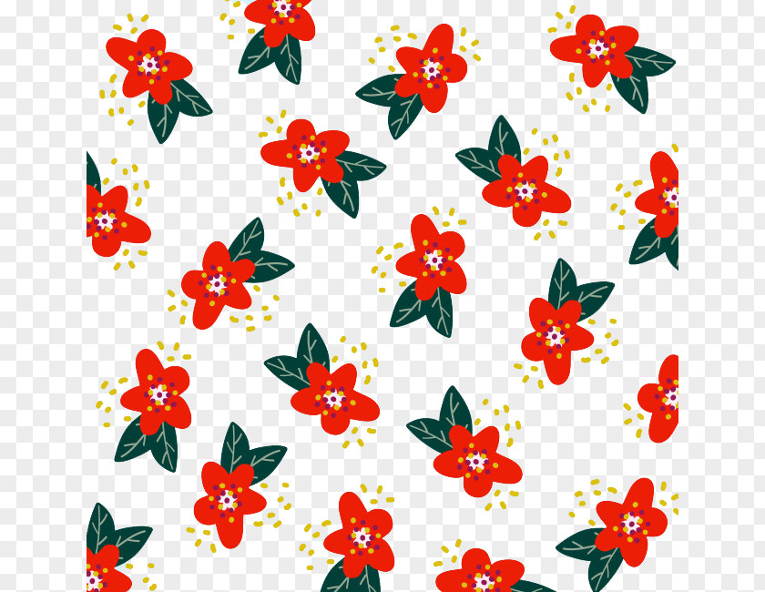Red Floral Pattern Design Flower Poinsettia PNG
