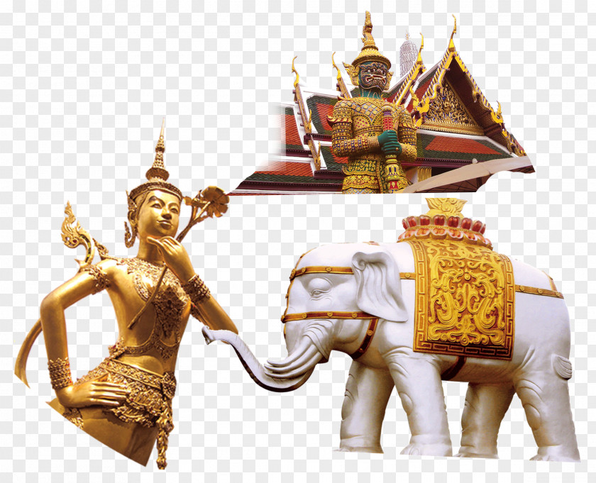 Thai Buddha Statue Of White Elephant Decoration Thailand Cuisine PNG